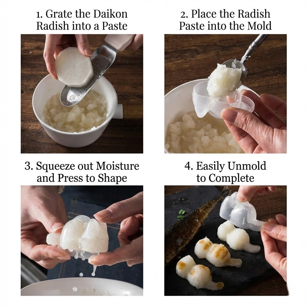 Happy Cat Easy Rice Ball Maker Mold