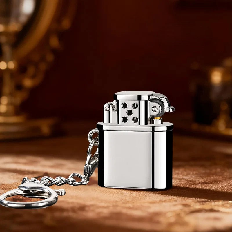 Spark Tag Metal Windproof Kerosene Keychain Lighter