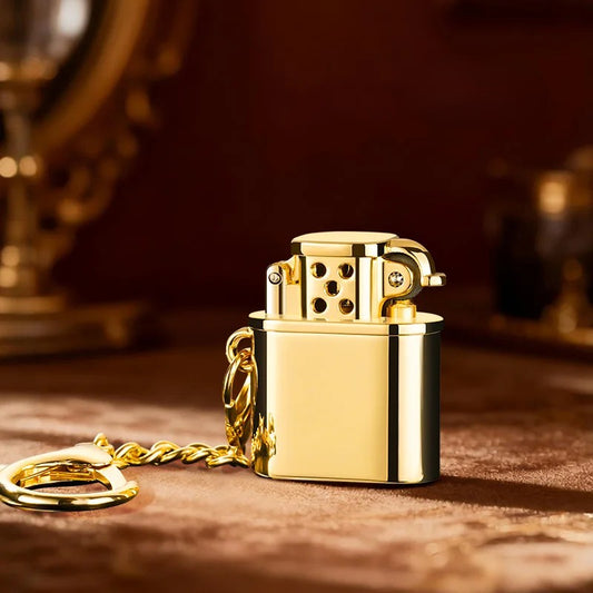 Spark Tag Metal Windproof Kerosene Keychain Lighter