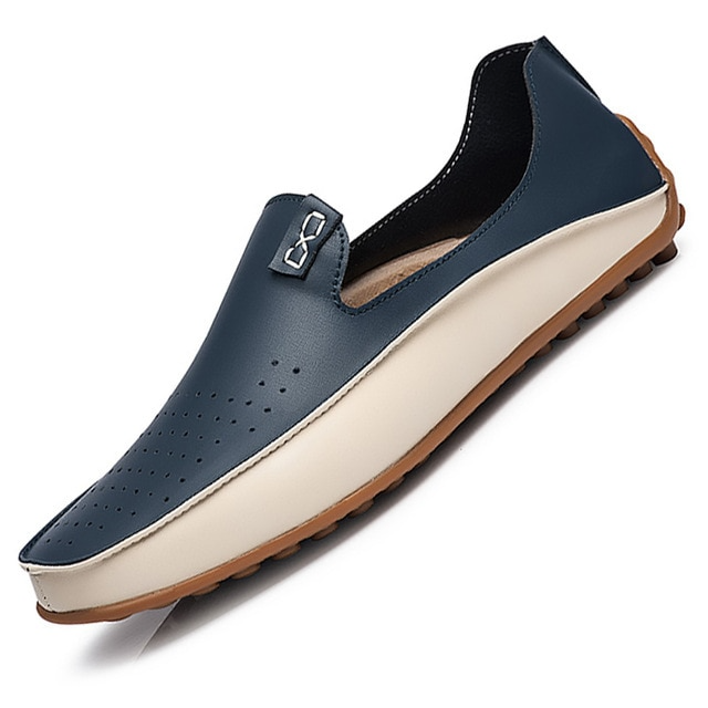 Men Driving Shoes Leather Loafers - MaviGadget