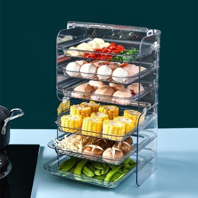 Multi-Layer Stackable Kitchen Storage Rack - MaviGadget