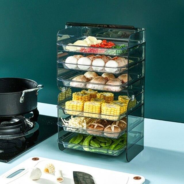 Multi-Layer Stackable Kitchen Storage Rack - MaviGadget