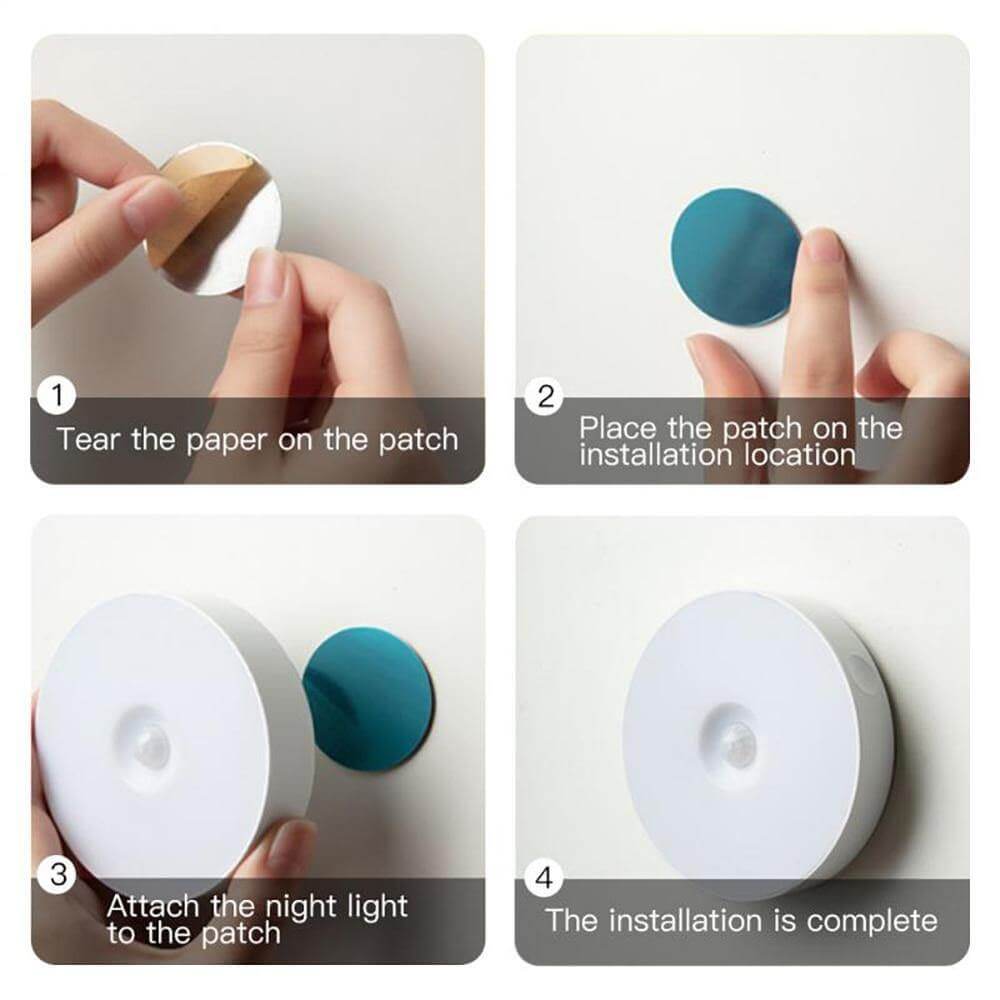 Rechargeable Motion Sensor LED USB Night Light - MaviGadget