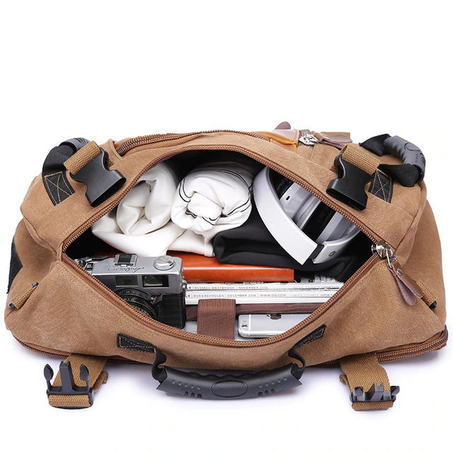 Men Canvas Multifunctional Travel Backpack - MaviGadget