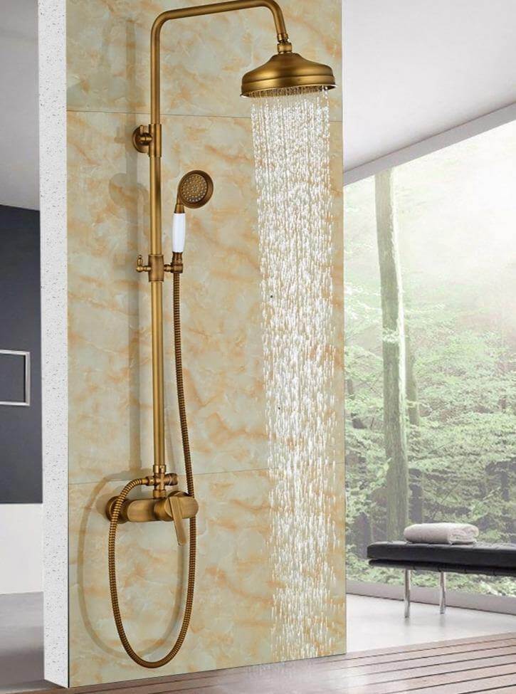 Elegant Luxury Antique Rainfall Bathroom Shower Set - MaviGadget