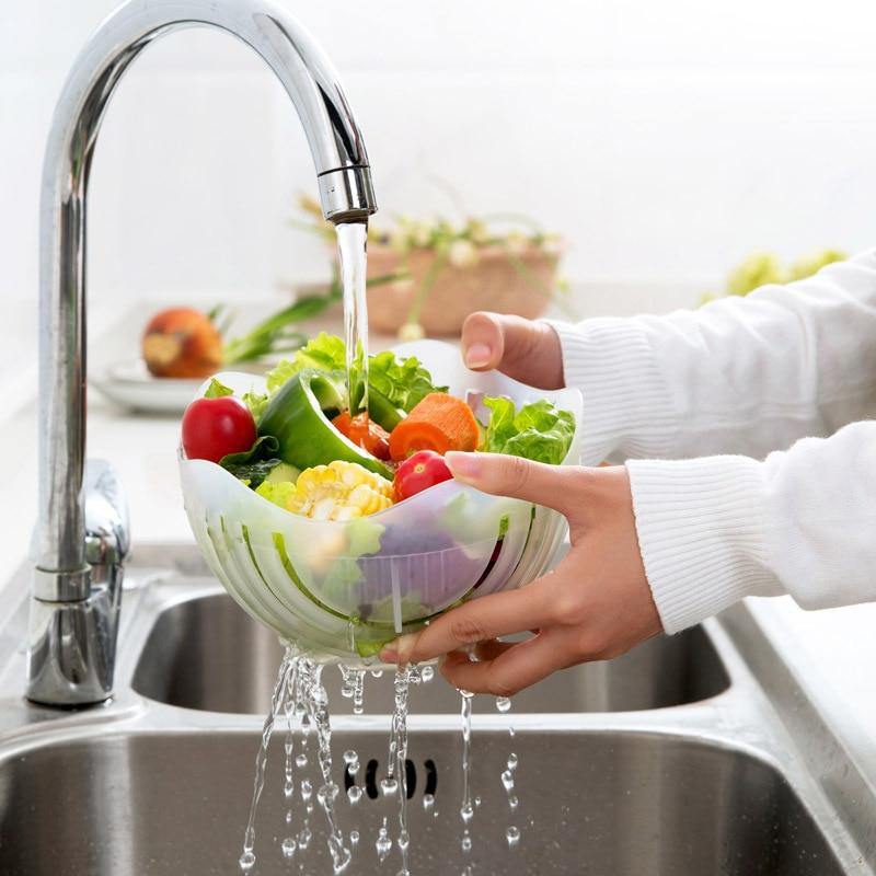 3in1 Vegetable Draining Cutter Basket - MaviGadget