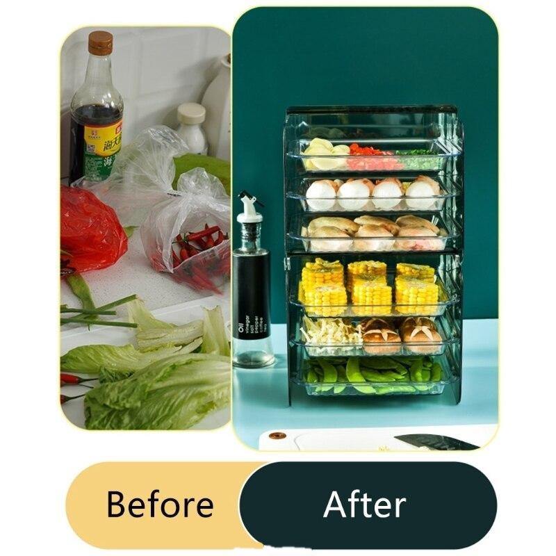 Multi-Layer Stackable Kitchen Storage Rack - MaviGadget