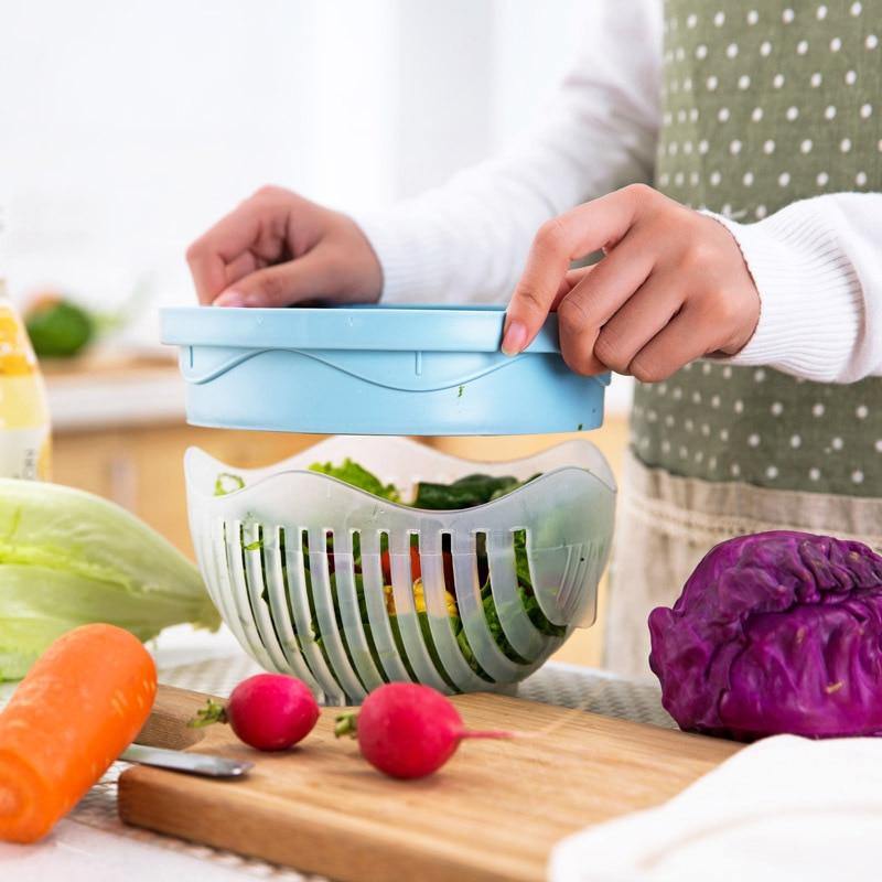 3in1 Vegetable Draining Cutter Basket - MaviGadget