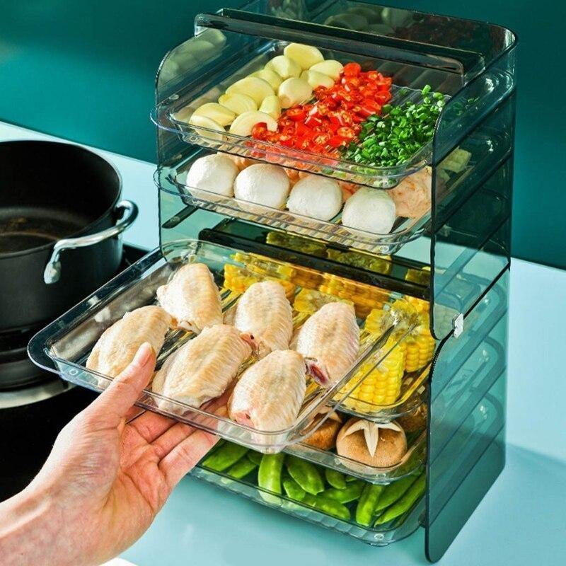 Multi-Layer Stackable Kitchen Storage Rack - MaviGadget