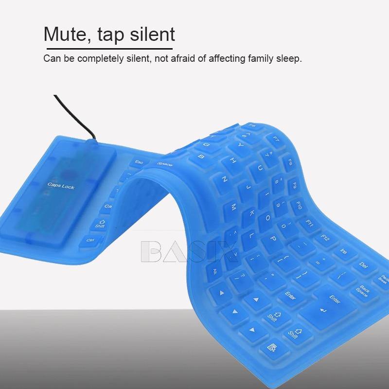 Silicone Foldable Waterproof USB Keyboard - MaviGadget