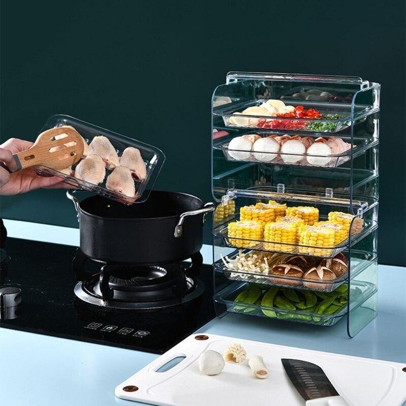 Multi-Layer Stackable Kitchen Storage Rack - MaviGadget