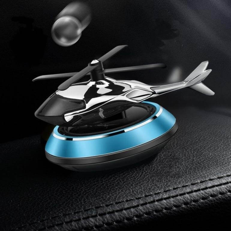 Solar Powered Rotating Helicopter Car Air Freshener - MaviGadget