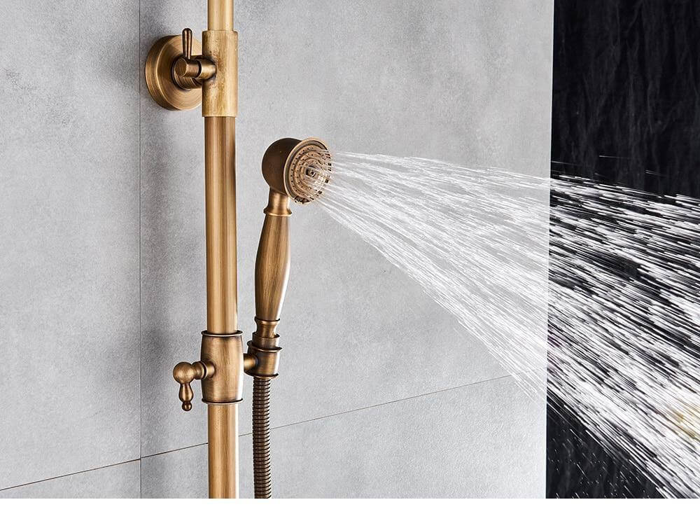 Elegant Luxury Antique Rainfall Bathroom Shower Set - MaviGadget