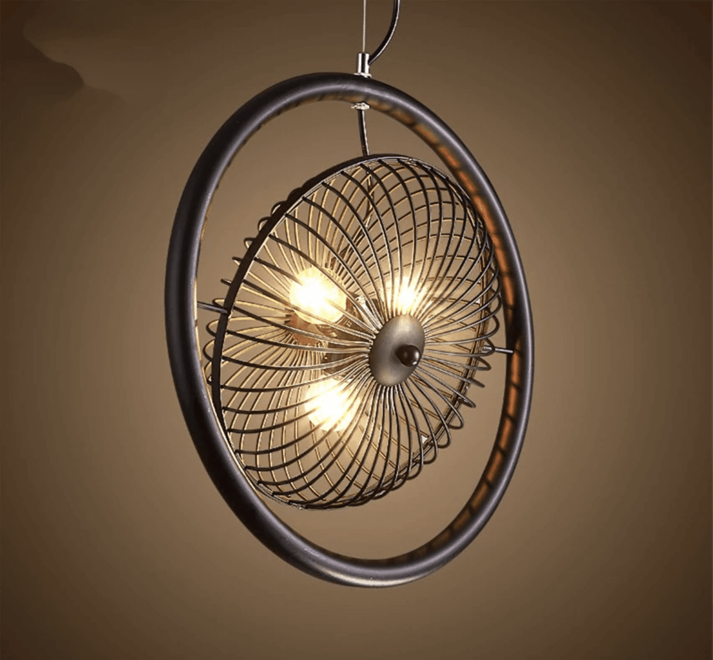 Vintage Iron Retro Fan Ceiling Droplight Chandelier Lamp - MaviGadget