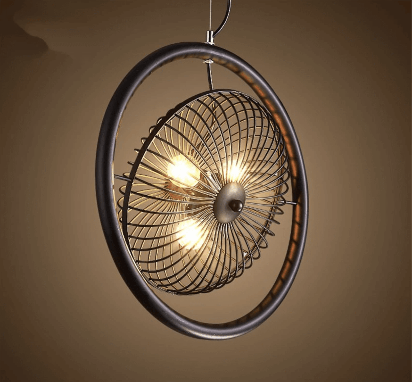 Vintage Iron Retro Fan Ceiling Droplight Chandelier Lamp - MaviGadget