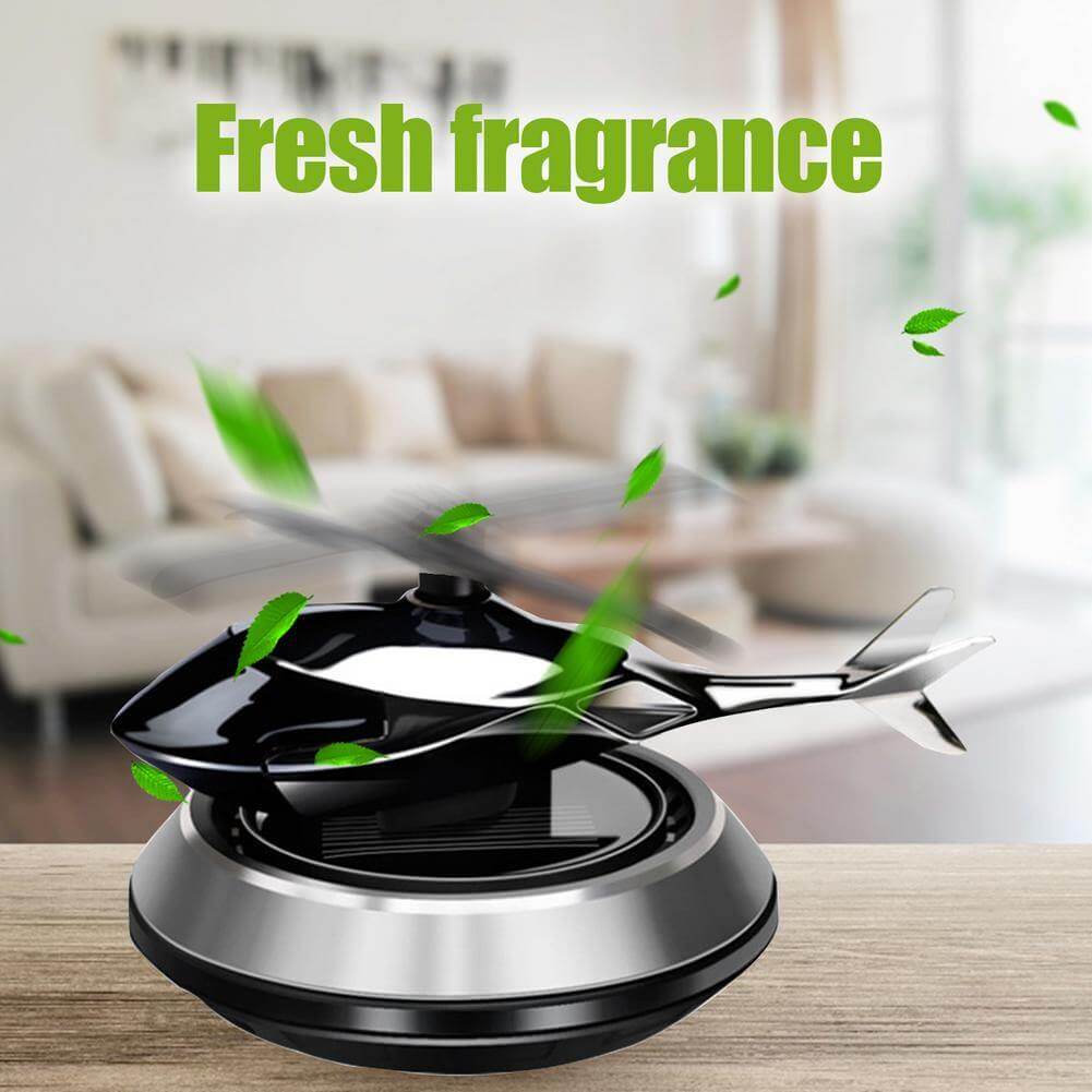 Solar Powered Rotating Helicopter Car Air Freshener - MaviGadget