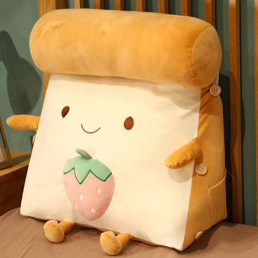 Fruity Toast Bread Comfy Pillow