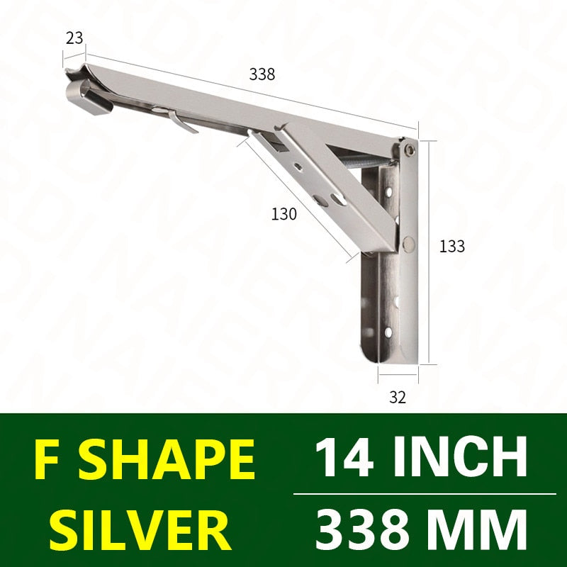 Wall-Mounted Foldable Shelf Organizer Bracket