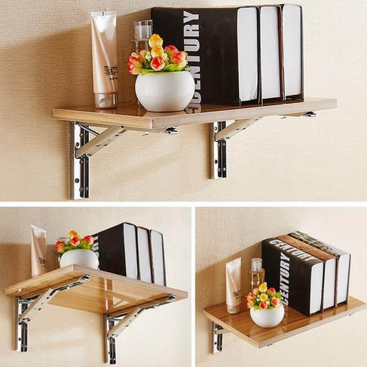2PCS Triangle Folding Wall Mounted Shelf - MaviGadget