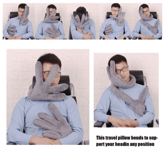 Flexible Hand Shape Travel Neck Pillow - MaviGadget