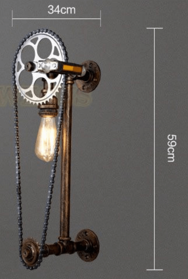 Vintage Loft Bicycle Gear Chain Lamp - MaviGadget