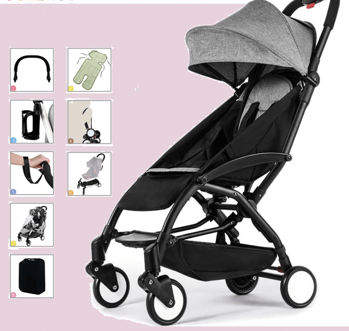 Modern Lightweight 175 Degree Foldable Baby Stroller - MaviGadget