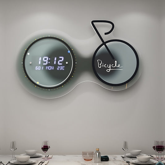 3D Luminous Modern Led Digital Bike Wall Clock