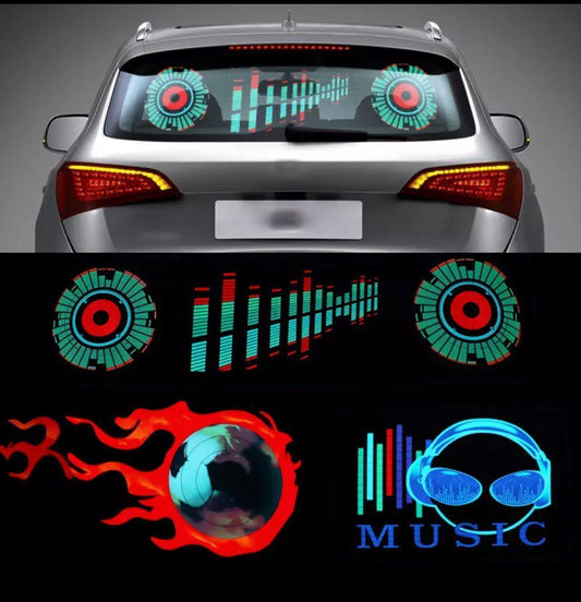 Car Windshield LED Sound Activated Equalizer Neon Sticker - MaviGadget