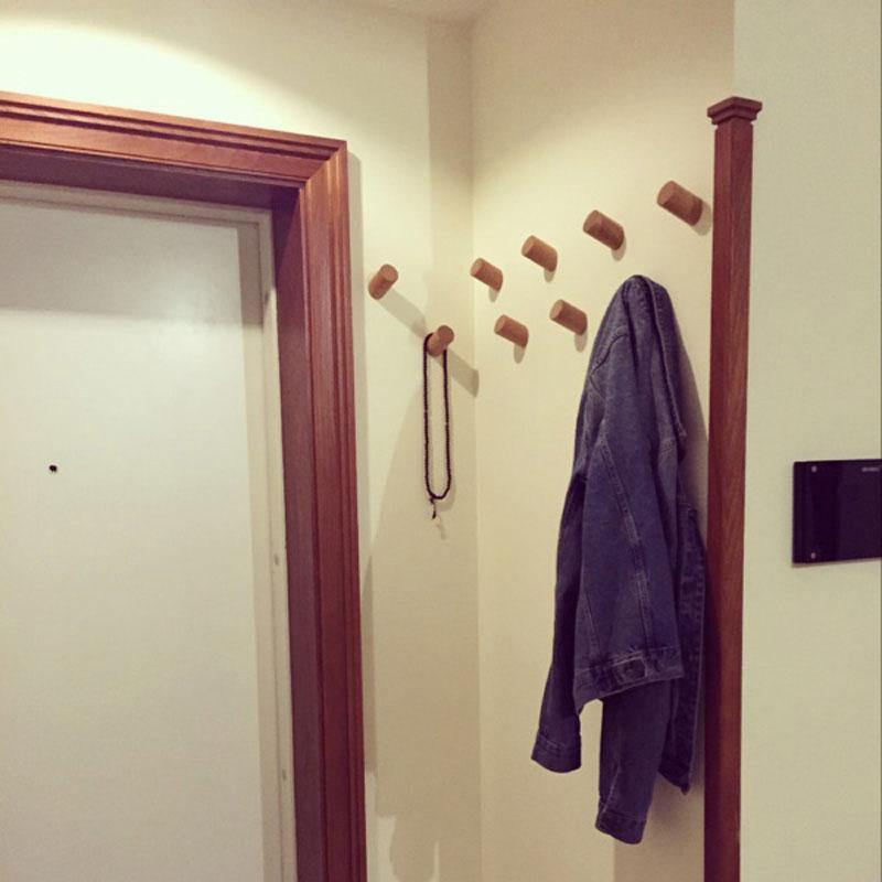 Nordic Wooden Easy Wall-Mounted Clothes Hanger - MaviGadget