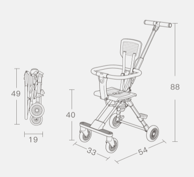 Super Lightweight Foldable Baby Stroller - MaviGadget