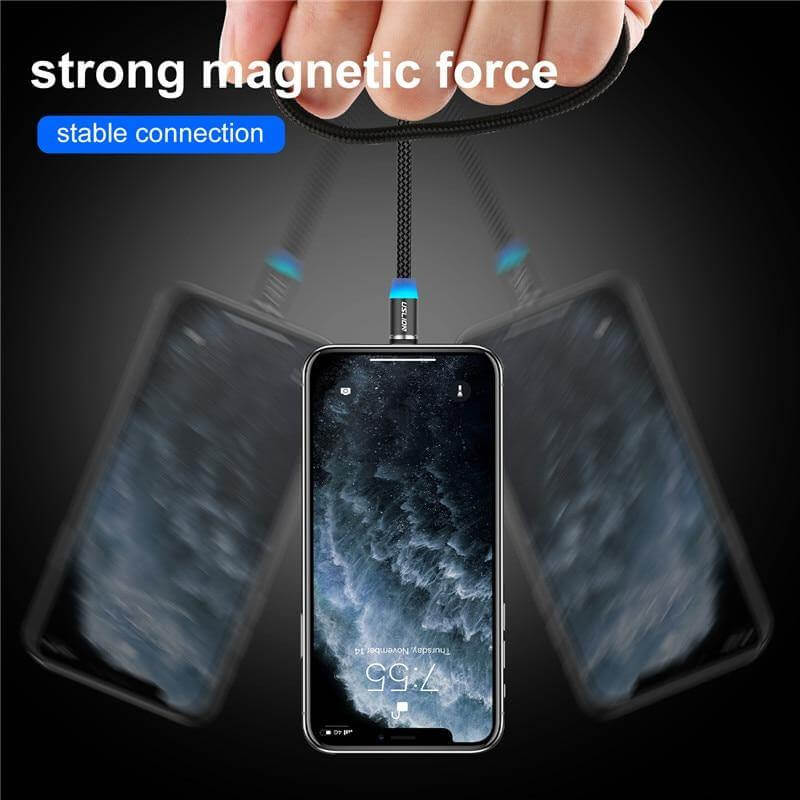 LED Fast Charging Magnetic USB Cable - MaviGadget