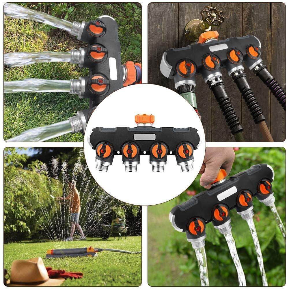 4-way Garden Hose Faucet Splitter Connector - MaviGadget