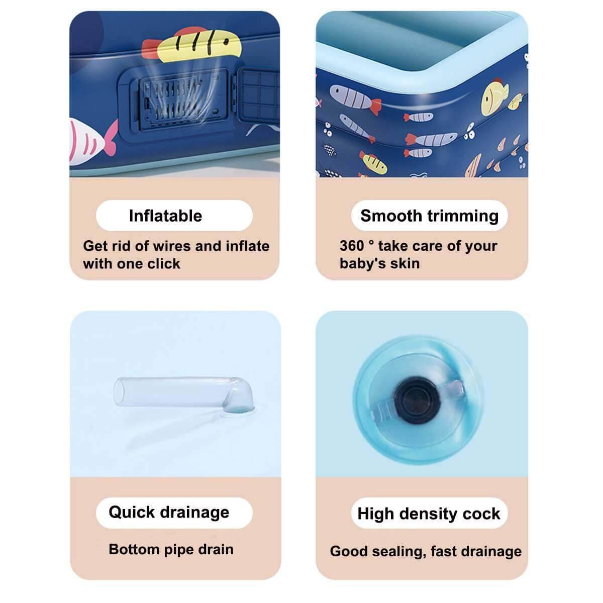 Automatic Inflatable Kids Fun Pool - MaviGadget