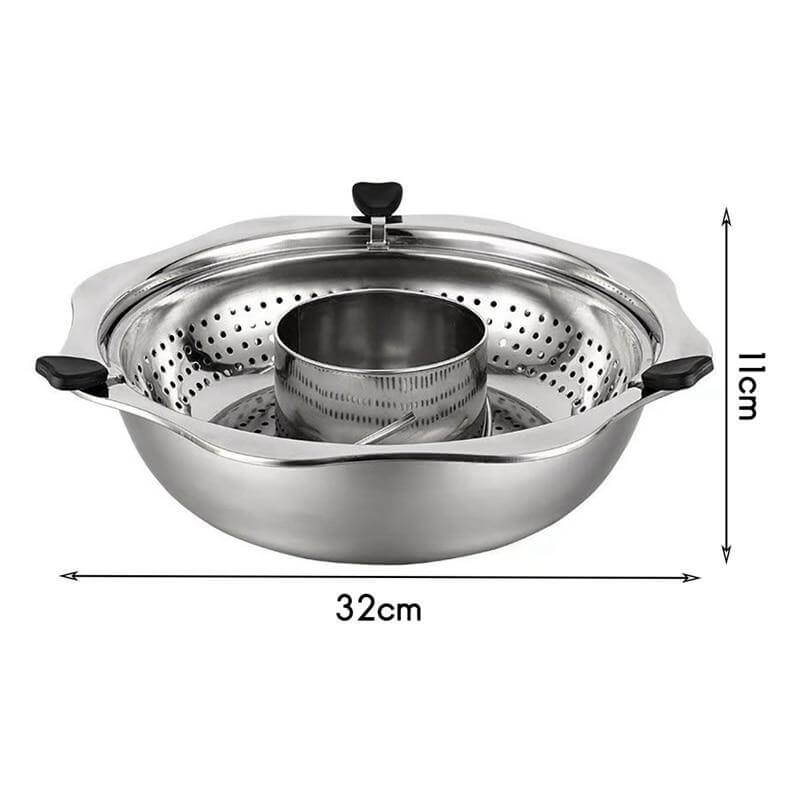 Stainless Steel Rotating Easy Cook Hot Pot Cookware - MaviGadget