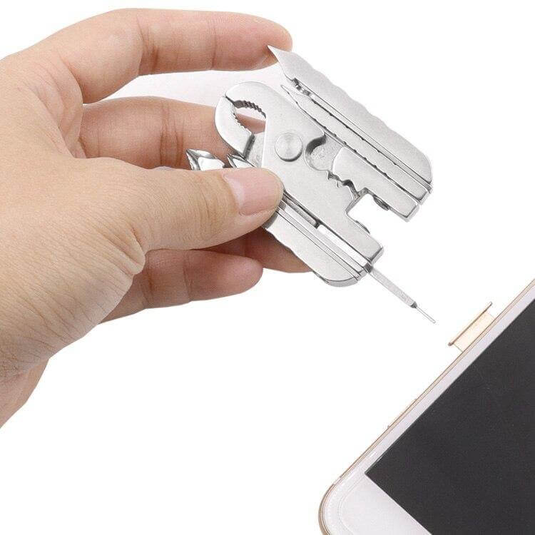 Stainless Steel Multifunctional Camping Keychain Tool - MaviGadget