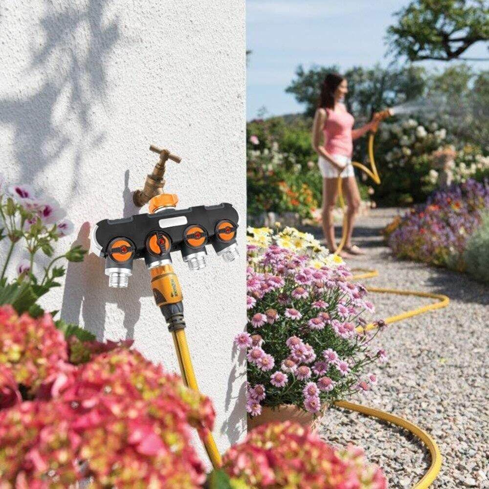 4-way Garden Hose Faucet Splitter Connector - MaviGadget