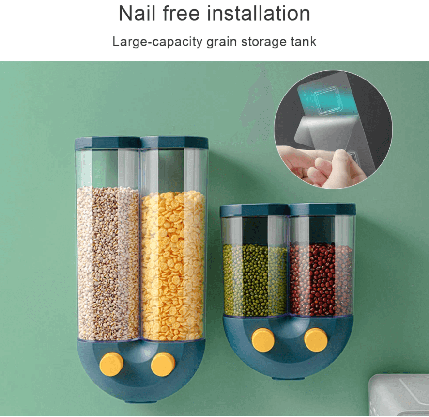 Wall-Mounted Automatic Kitchen Grain Rice Storage Tank - MaviGadget