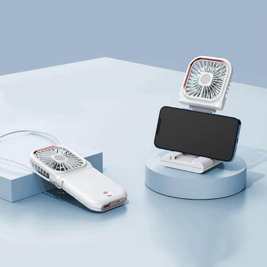 Multi-function Power Bank Neck Fan - MaviGadget