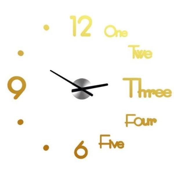 3D Large DIY Modern Number Wall Clock - MaviGadget