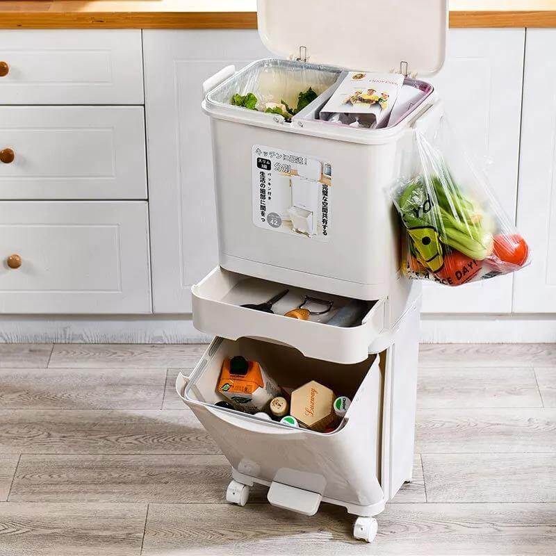 Large Capacity Multi Layers Garbage Trash Can - MaviGadget