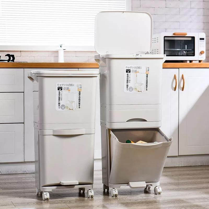 Large Capacity Multi Layers Garbage Trash Can - MaviGadget