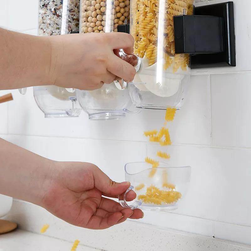 Wall-Mounted Transparent Cereal Dispenser - MaviGadget