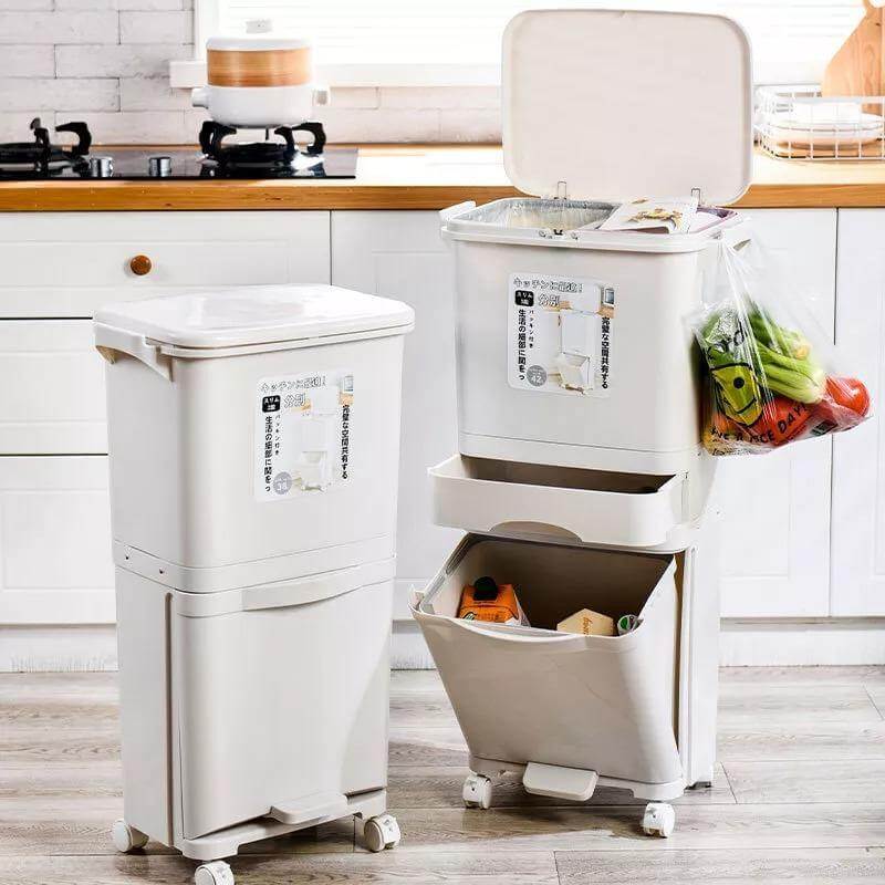 Large Capacity Multi Layers Garbage Trash Can - MaviGadget