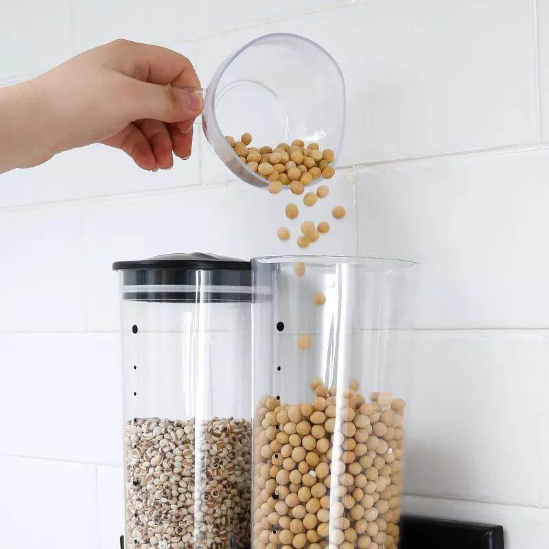 Wall-Mounted Transparent Cereal Dispenser - MaviGadget