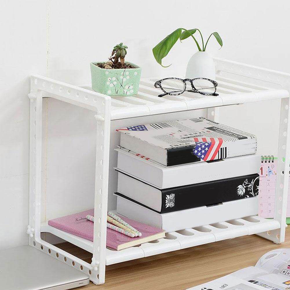 Adjustable Double Layer Kitchen Dish Storage Rack - MaviGadget