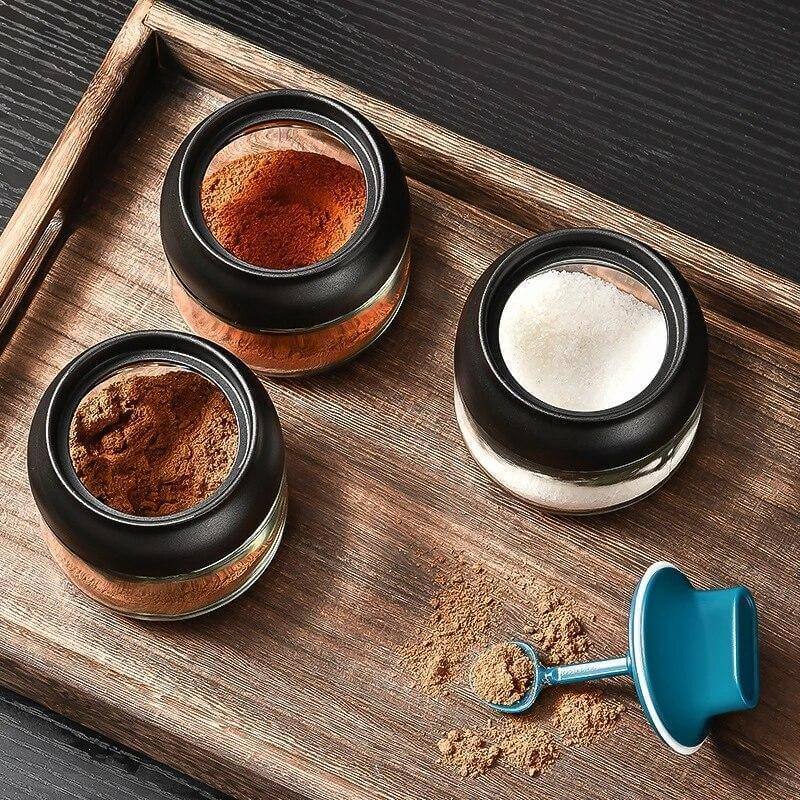 Salt and Pepper Seasoning Organizer Spice Jars - MaviGadget