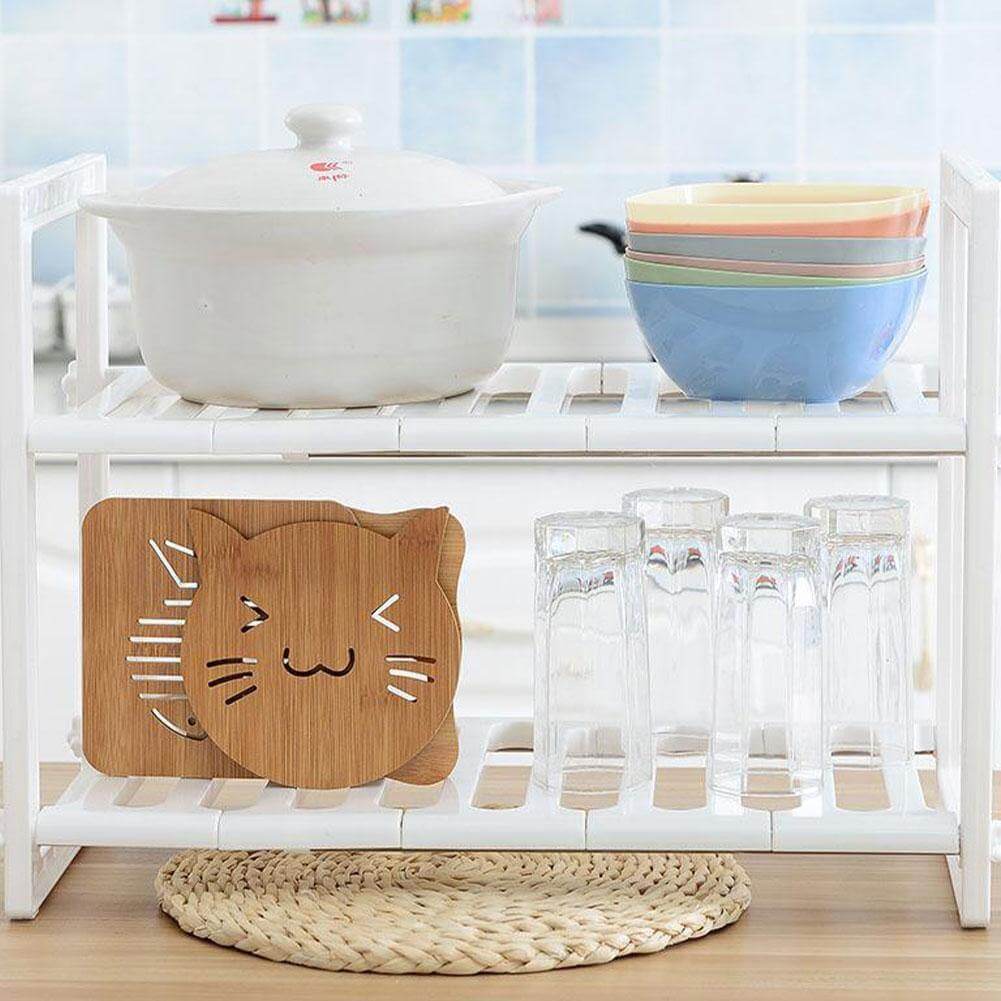 Adjustable Double Layer Kitchen Dish Storage Rack - MaviGadget