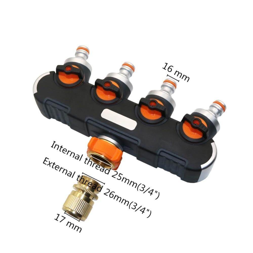 4-way Garden Hose Faucet Splitter Connector - MaviGadget