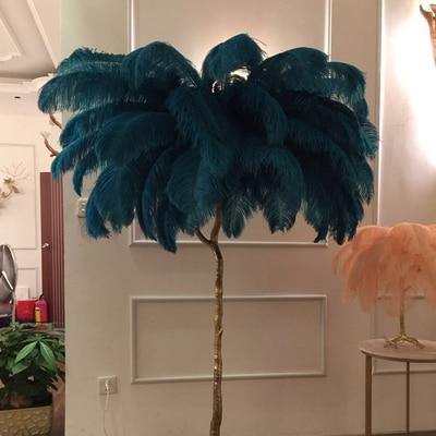 Icelandic Ostrich Feather Tree Lamp - MaviGadget