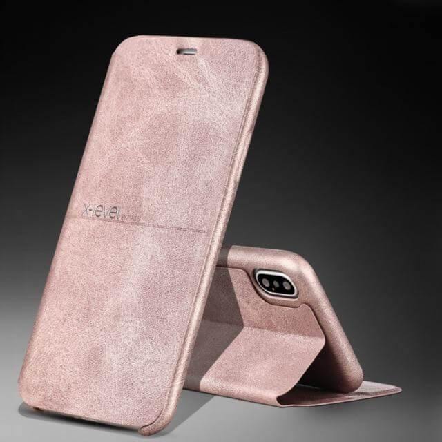 Ultra Thin Leather Flip Case For iPhone - MaviGadget